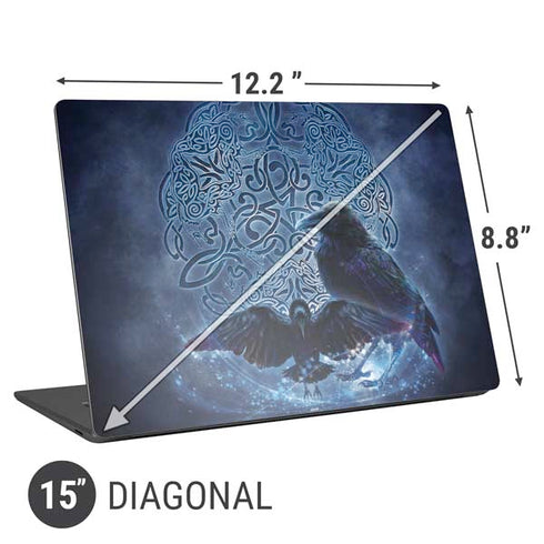 Brigid Ashwood Celtic Raven Universal Laptop 15in (12.2 x 8.8in) Skin